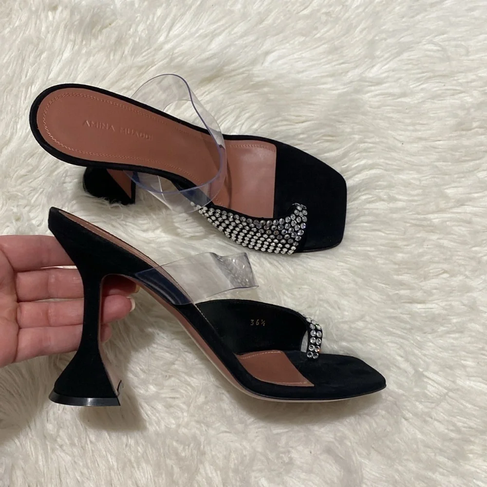 Amina Muaddi Paloma crystal slipper size 36.5EU